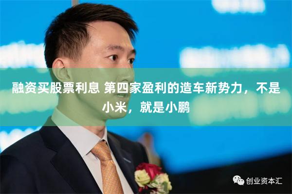 融资买股票利息 第四家盈利的造车新势力，不是小米，就是小鹏