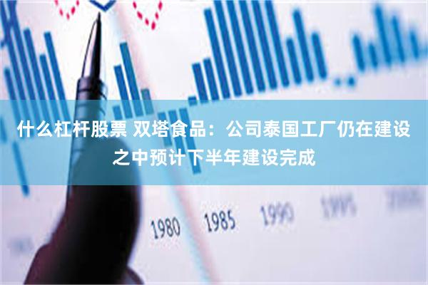 什么杠杆股票 双塔食品：公司泰国工厂仍在建设之中预计下半年建设完成