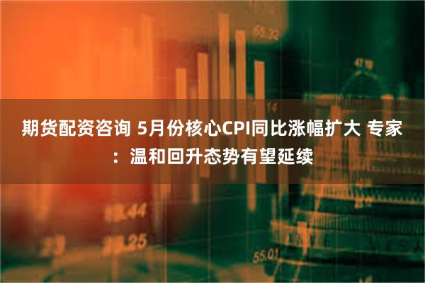 期货配资咨询 5月份核心CPI同比涨幅扩大 专家：温和回升态势有望延续